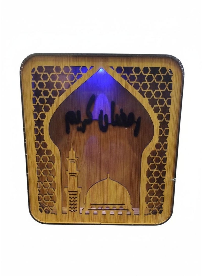 Decorative Ramadan lantern, Ramadan decorative lamp, 3D lanterns, Islamic decorative lamp, Ramadan lanterns for decorating a bedroom table, Ramadan gifts 18cm*19cm - Image 3